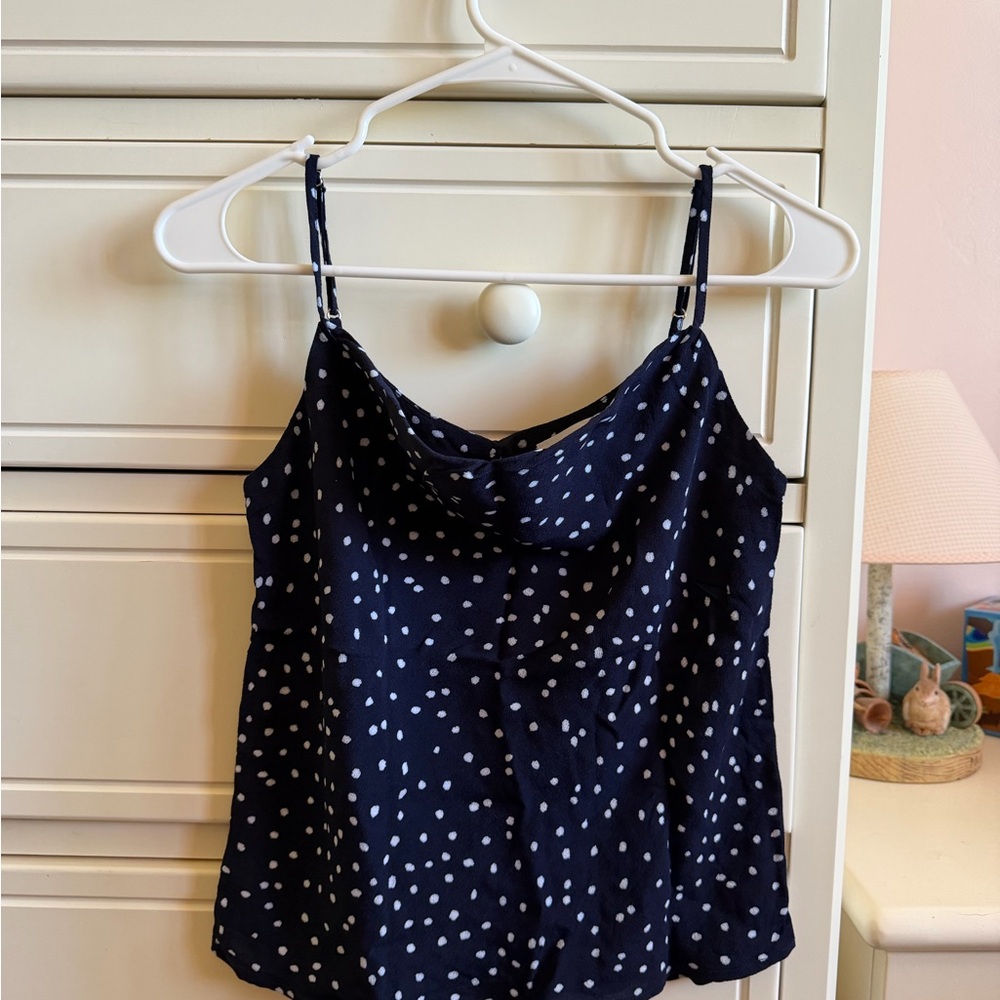 Elodie Navy Blue Polka Dot Camisole